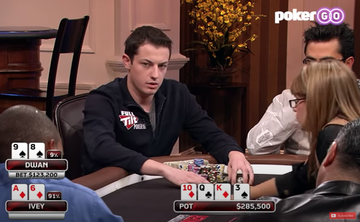 Turn ($162,300): ドワンはあくまでプレミアムハンドを演じる